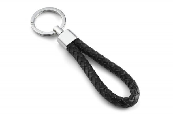 160001-Leather- braided- nickel-mirror-polished-black